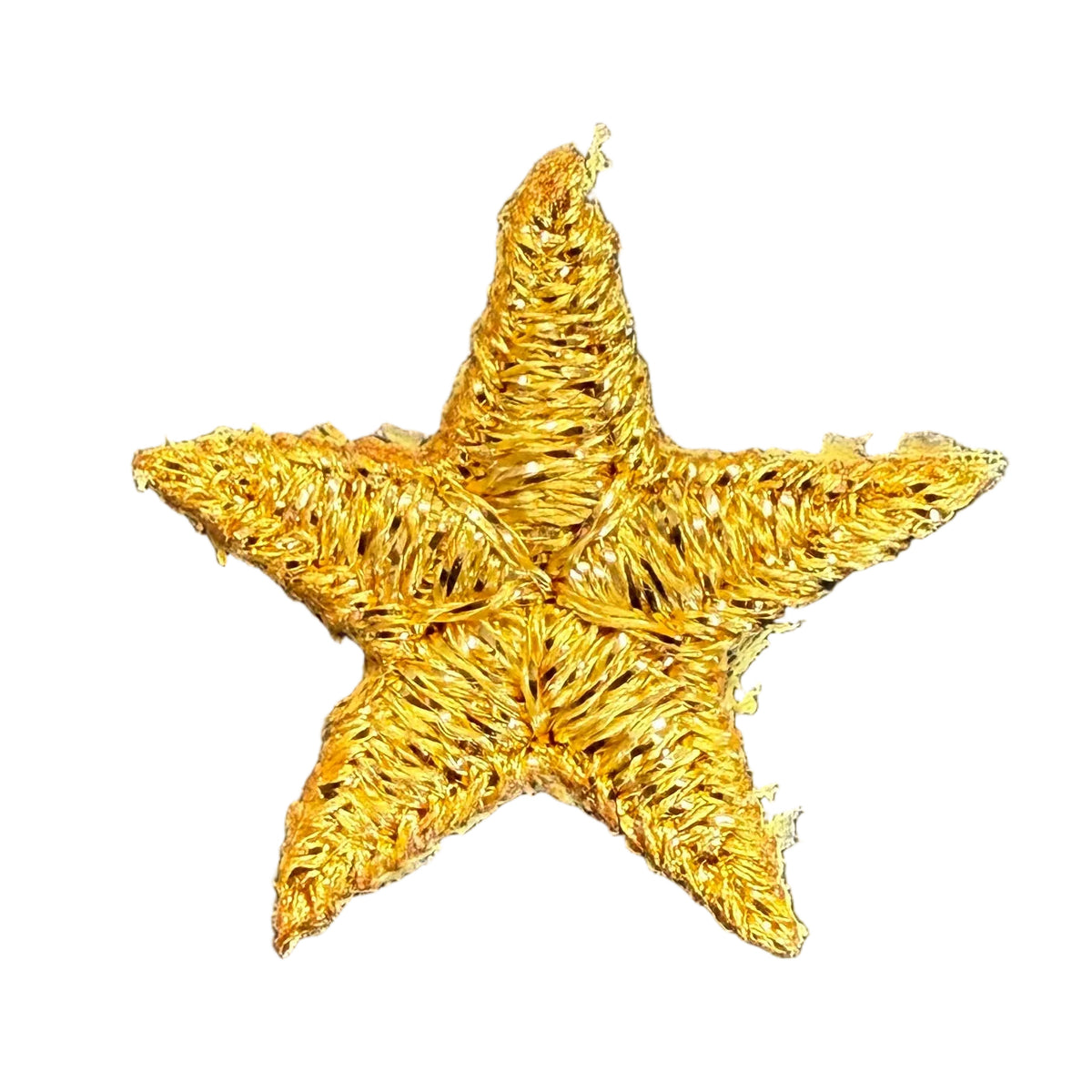 Estrella dorada con bordado metálico termoadhesivo 2,54 cm