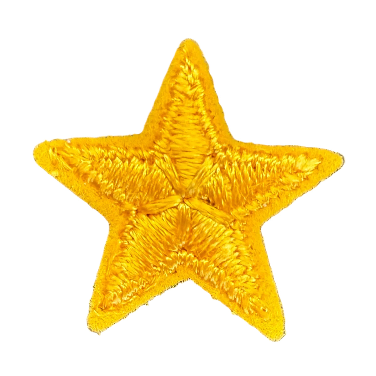 Estrella Brillante Amarilla Termoadhesiva Bordada en 5 variantes de tamaño