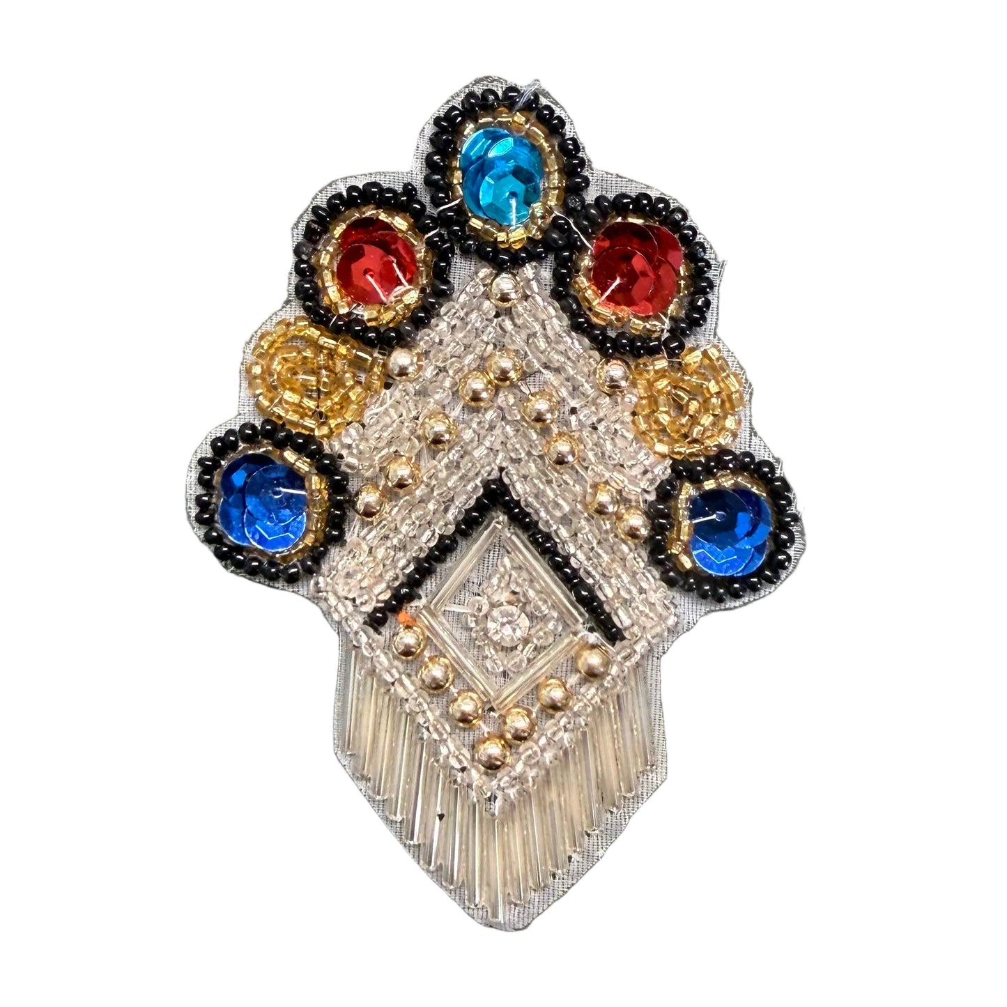 Escudo con gemas multicolores