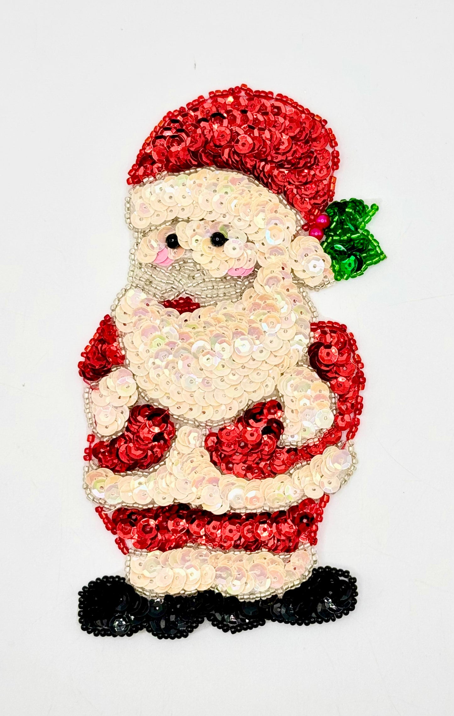 Santa in his Hat with Holly 5.75" x 3"