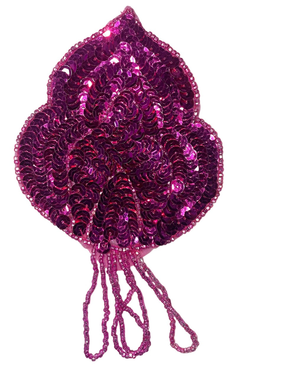 Choice of Color Epaulet with Sequins Silver Beads 6" x 3.5"