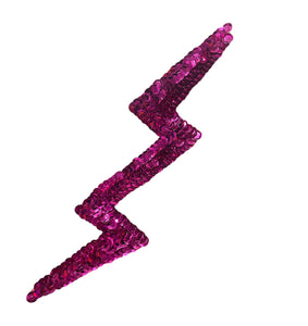 Choice of Color Lightning Bolt with Sequins 8" x 2"