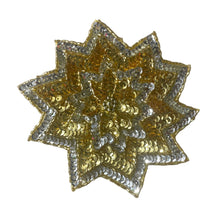 Load image into Gallery viewer, Flower with Silver and Gold Sequins and Beads 5&quot;
