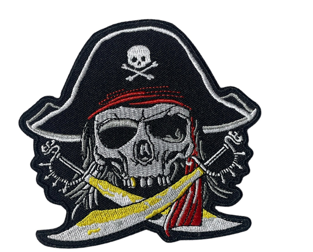 Pirate Embroidered Iron-On 3.5