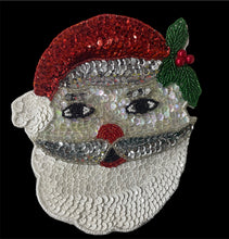 Load image into Gallery viewer, Choice of Size Santa Face with White Beard and Holly