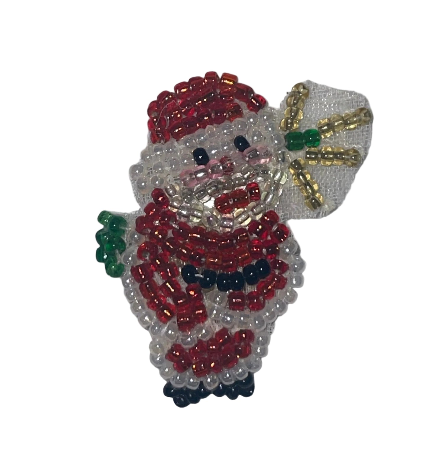 Santa Tiny Beaded 1.5" x 1.25”