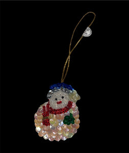 Snowman Ornament for Tree 2" x 1.5"
