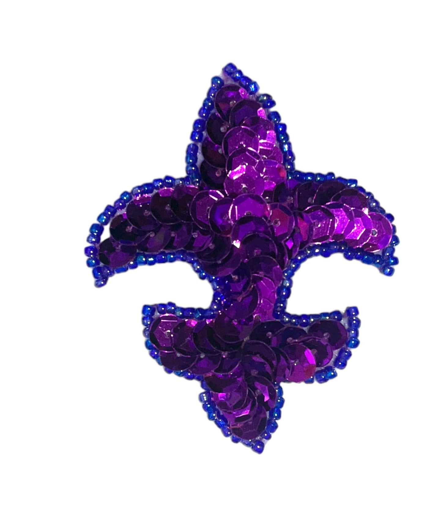 Fleur de lis Fuchsia 2.5" x 1.5"