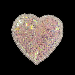 Choice of Color Heart with Sequins and Beads 1.5"