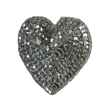 Load image into Gallery viewer, Choice of Size Heart Silver Cupped Sequins