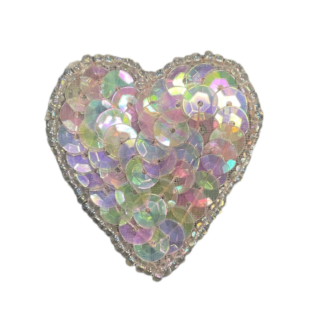 Choice of Color Heart with Sequins and Beads 1.5
