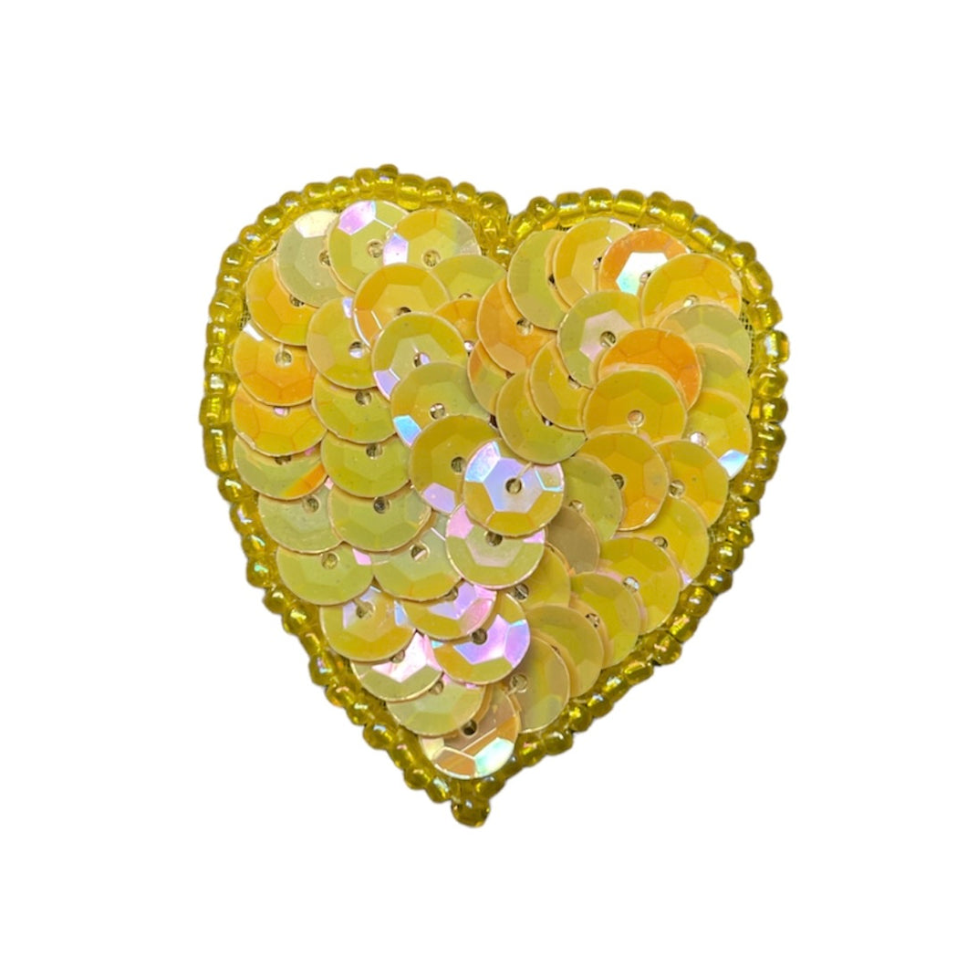 Choice of color Heart Sequins & Bead 1.5