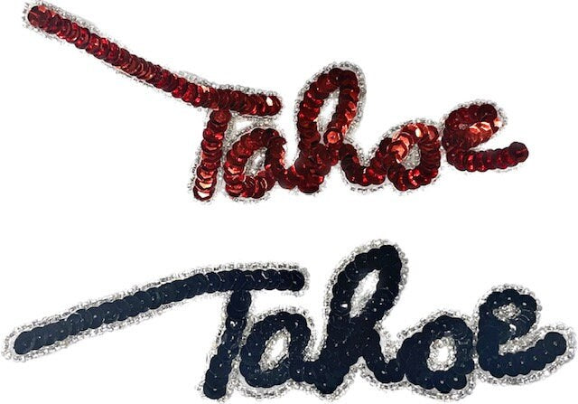 Choice of color: "Tahoe" Red with Silver Beads or Black with Silver Beads 9" x 2.5"