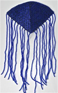 Hombrera - Cuentas Azul Royal 22,86 cm x 12,7 cm