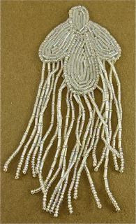 Hombrera - Cuentas iridiscentes 5.5" X 2.5"