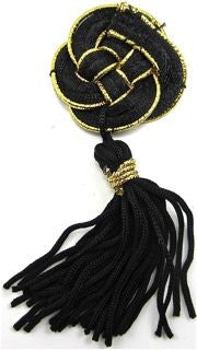 Tassel Black and Gold 3.5" x 1.25"