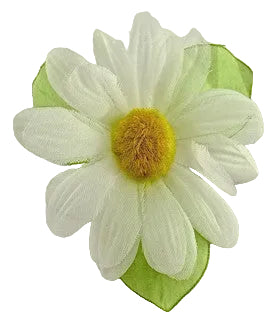 Flor Margarita Tela Blanca 3" x 5"