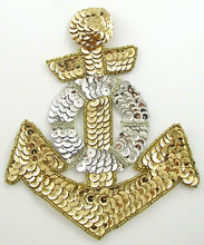 Load image into Gallery viewer, Anchor Gold 4.5&quot; x 5.5&quot; - Sequinappliques.com