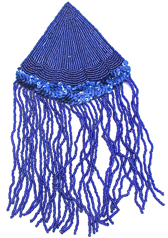 Hombrera - Lentejuelas azul royal - Cuentas 9.5" x 4.5"
