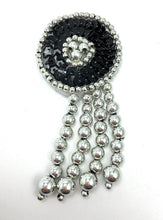 Load image into Gallery viewer, Epaulet Circle Southwestern Style Choice of Color Sequins with Silver Beads 3.5&quot; x 1.75&quot;