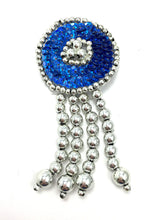 Load image into Gallery viewer, Epaulet Circle Southwestern Style Choice of Color Sequins with Silver Beads 3.5&quot; x 1.75&quot;