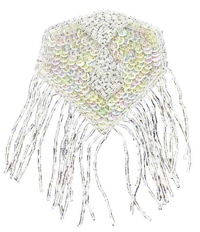 Epaulet - Iridescent Sequins - Beads 6" x 4"