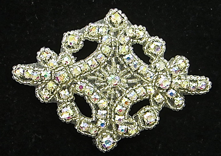 Designer Motif - High Quality AB Rhinestones - Beads 4" x 2.5"