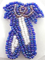 Ballet Slippers with Purple and White Beads 2