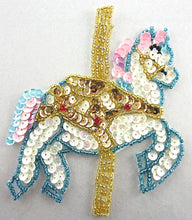 Load image into Gallery viewer, Choice of Size Horse Carousel Merry-go-Round with Sequins and Beads