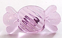 Button Glass with Purple Tint Shaped Like a Bow 1