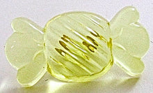 Load image into Gallery viewer, Button Glass with Bow Shape and Tint of Yellow 1/2&quot; x 1&quot;