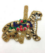 Load image into Gallery viewer, Carousel Tiger Sequin Beaded 3.5&quot; x 3.5&quot;