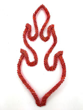 Load image into Gallery viewer, Flames &quot;Outline&quot; Choice of Silver, Gold or Red Beads 7.5&quot; x 3&quot;