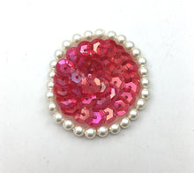 Load image into Gallery viewer, Choice of Color Dot with Sequin and Pearl Edge 1.25&quot;