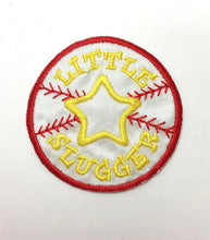 Load image into Gallery viewer, Little Slugger Baseball Motif Kids Embroidered Iron-on 2&quot;