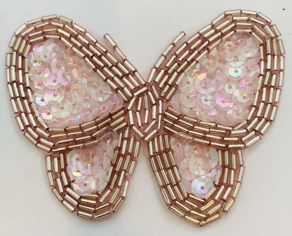 Choice of color Butterfly with Sequins and Beads 3.75" x 3"