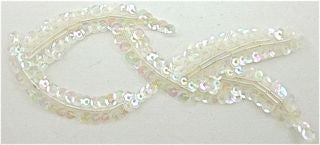 Adorno de diseño Twist - Lentejuelas iridiscentes 5" x 2"