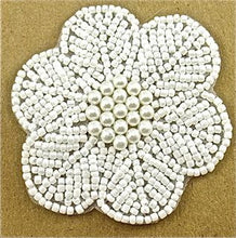 Load image into Gallery viewer, Flower with White Beads 2.5&quot;