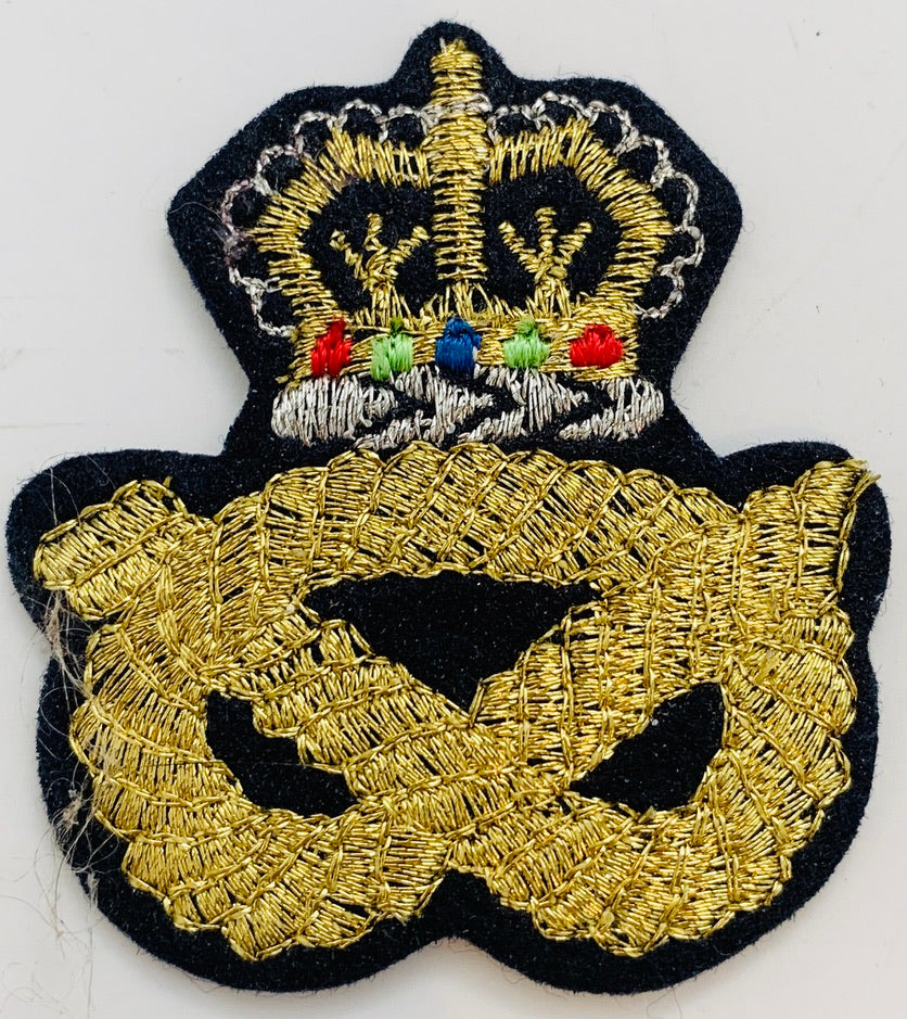 Crown Embroidered Patch with Shiny gold rope theme 2