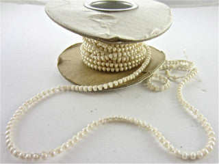 Beads Creamy Colored Sold by the Yard approx 3mm