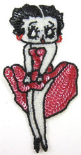 Load image into Gallery viewer, Betty Boop Cartoon Character Sequin Beaded 7&quot; X 3.5