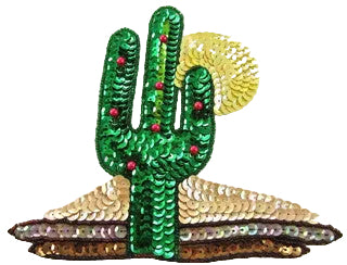 Cactus with Sun and Sand 6.5” x 5.75”
