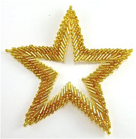 Star with Gold Bead with Cut Out Center 5