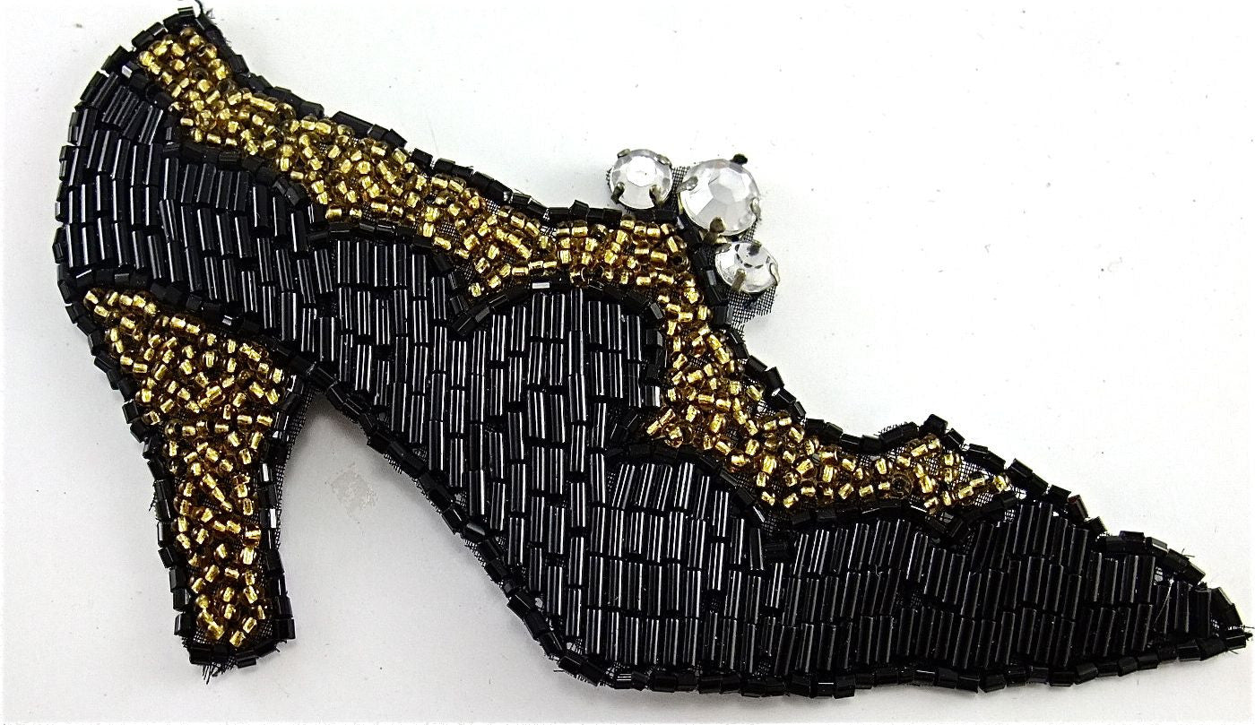 Zapatos de tacón para mujer con abalorios y pedrería 12.7 cm x 6.35 cm