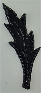 Leaf Black Velvet 5.5" x 1.5"