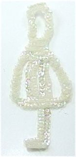 Clave de Sol con Lentejuelas Iridiscentes 15 x 5 cm