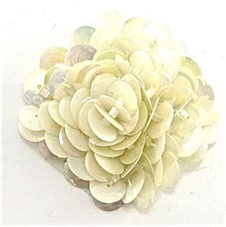 Motif Creamy White Sequin 1.5" x 1.5"