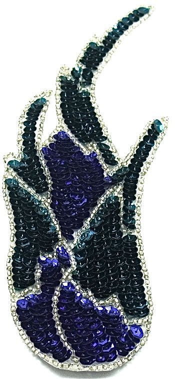 Flame Royal and Teal 8" x 3"