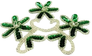 Flower Emerald Green Triple Flower 5” x 4.25”