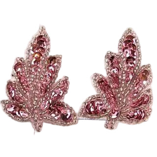 Hojas Rosa Par 2" x 1"